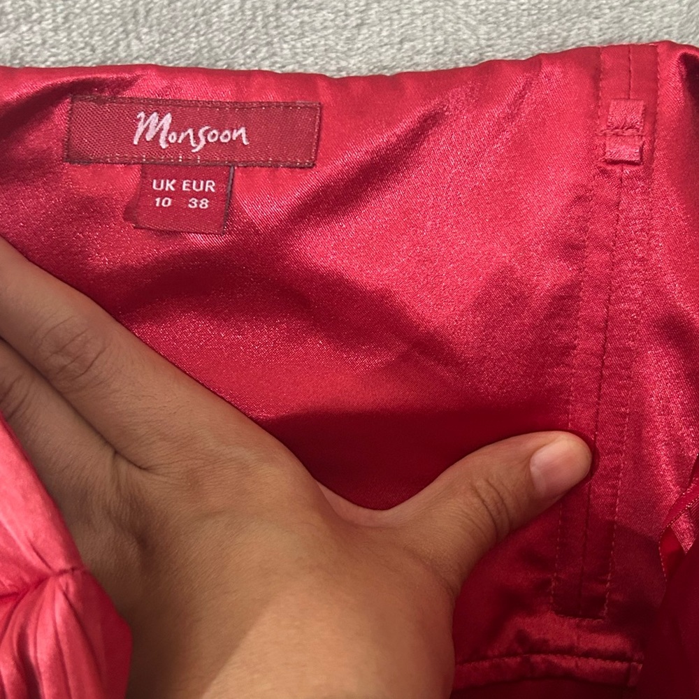 Monsoon silk strapless mini dress - Picture 10 of 14